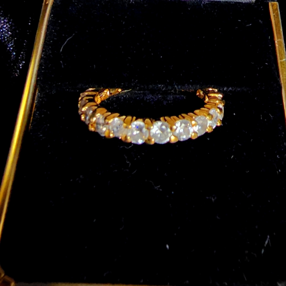 Gold Plated Diamond Eternity Ring